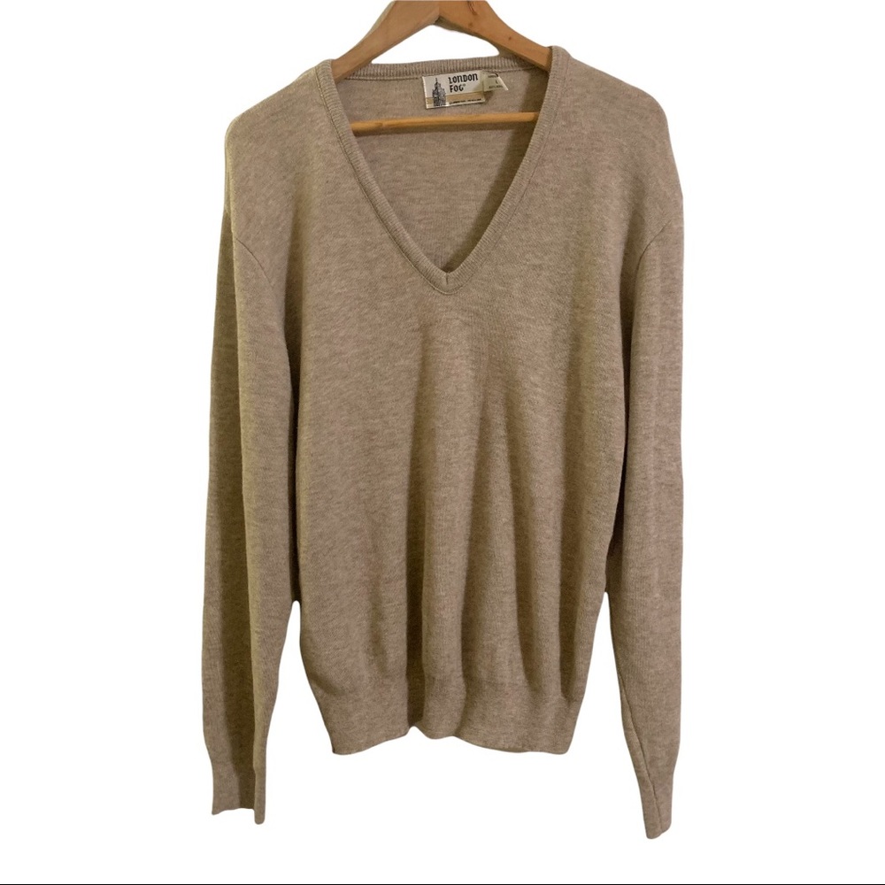 Men’s London Fog V Neck Sweater L